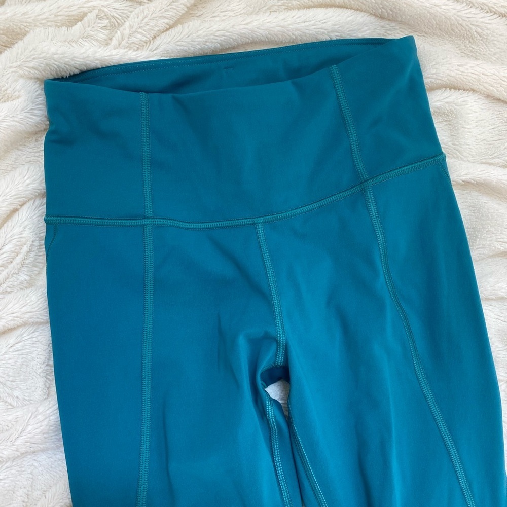 Athleta lighting tight leggings 7/8 teal Sz XS - Picture 4 of 8